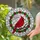 Personalized Cardinal Stained Glass Art with Abbie Name, Ruby Berry Wreath, Tiffany Mosaic - 2