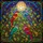 Vibrant Mosaic Birds Tiffany Stained Glass - Full Moon Celestial Foliage Jewel Tones Stained Glass Suncatcher - 5