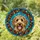 Goldendoodle Dog Stained Glass Mosaic Art - Intricate Tiffany Style Pet Lover Gift for Dog Moms Stained Glass Suncatcher - 1