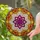 Highly Detailed Celtic Knot Fleur-de-lis Stained Glass Autumn Foliage Berries Mosaic Stained Glass Suncatcher - 2