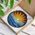 Tiffany Glass Sun Clouds Ocean Waves Mosaic Radial Beams Jewel Tones Stained Glass Style Stained Glass Suncatcher - 3