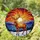 Majestic Stag Winter Forest Mountain Sunset Sky Tiffany Jewel Tone Stained Glass Stained Glass Suncatcher - 1
