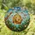 Rustic Beehive Honeycomb Bees Blossoming Tree Flowers - Jewel Tone Tiffany Glass Style Stained Glass Suncatcher - 1
