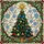 Conical Christmas Tree Stained Glass Ornaments Golden Star Snowflake Garland - Holiday Gift Stained Glass Suncatcher - 5