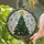 Conical Christmas Tree Stained Glass Ornaments Golden Star Snowflake Garland - Holiday Gift Stained Glass Suncatcher - 2