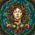 Medusa Stained Glass with Serene Face, Tiffany Style Snakes & Mosaic Tessellation Stained Glass Suncatcher - 5