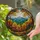 Tiffany Style Stained Glass Fall Mountain Forest Landscape - Autumn Home Decor Gift Stained Glass Suncatcher - 2