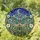 Majestic Moth Golden Crescent Moon Ornate Flowers Stained Glass Tiffany Style Art Stained Glass Suncatcher - 1