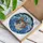Majestic Calico Cat Stained Glass Blue Flowers Butterflies Tiffany Style Art Cat Lover Gift Stained Glass Suncatcher - 3