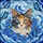 Majestic Calico Cat Stained Glass Blue Flowers Butterflies Tiffany Style Art Cat Lover Gift Stained Glass Suncatcher - 5