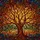 Tiffany Style Stained Glass Tree & Branch Art - Multi-Colored Leaf Canopy Mosaic Design Stained Glass Suncatcher - 5