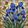 Blue Iris Flowers Stained Glass Butterfly Window Panel - Tiffany Style Home Decor Gift Stained Glass Suncatcher - 5