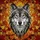Wolf Head Piercing Amber Eyes Autumn Foliage Tiffany Stained Glass - Animal Lover Gift Stained Glass Suncatcher - 5
