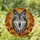 Wolf Head Piercing Amber Eyes Autumn Foliage Tiffany Stained Glass - Animal Lover Gift Stained Glass Suncatcher - 1