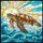 Intricate Sea Turtle Stained Glass Tiffany Style Ocean Waves Sunrays Jewel Tone Art Stained Glass Suncatcher - 5
