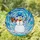 Friendly Snowman Stained Glass Art, Winter Landscape Mosaic, Tiffany Style Decor, Holiday Gift Stained Glass Suncatcher - 1