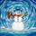 Friendly Snowman Stained Glass Art, Winter Landscape Mosaic, Tiffany Style Decor, Holiday Gift Stained Glass Suncatcher - 5
