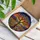Joshua Tree Desert Plants Stained Glass Mosaic Art - Sunset Mountains Stained Glass Suncatcher - 3
