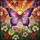 Detailed Stained Glass Butterfly Sun & Flowers - Glowing Jewel Tone Tiffany Decor Art Stained Glass Suncatcher - 5