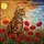 Majestic Tabby Cat Red Poppies Golden Sun Blue Sky - Tiffany Style Stained Glass Stained Glass Suncatcher - 5
