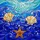 Orange Starfish Scallop Shells Detailed Ocean Waves Tiffany Style Jewel Tones Stained Glass Suncatcher - 5
