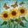 Glowing Stained Glass Sunflowers & Monarch Butterflies - Intricate Mosaic Stained Glass Suncatcher - 5