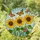 Glowing Stained Glass Sunflowers & Monarch Butterflies - Intricate Mosaic Stained Glass Suncatcher - 1
