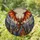 Menacing Horned Gargoyle Stained Glass Art - Gothic Medieval Castle Full Moon Mosaic Stained Glass Suncatcher - 1