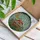 Mushroom Golden Crescent Moon Stained Glass Art - Tiffany Style Green Foliage Flowers Stained Glass Suncatcher - 3