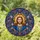 Jesus Christ Stained Glass Tiffany Style Portrait - Golden Halo Intricate Patterns Gift Stained Glass Suncatcher - 1
