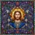 Jesus Christ Stained Glass Tiffany Style Portrait - Golden Halo Intricate Patterns Gift Stained Glass Suncatcher - 5