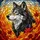 Majestic Wolf Head Autumn Leaves Stained Glass Art - Tiffany Style Home Decor Gift Stained Glass Suncatcher - 5