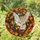 White Dove Autumn Foliage Detailed Mosaic Stained Glass - Jewel Tone Fall Nature Decor Stained Glass Suncatcher - 1