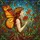 Ethereal Woman Butterfly Wings Tiffany Style Stained Glass Art Floral Garden Nature Decor Stained Glass Suncatcher - 5