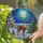 Majestic Reindeer Snowy Castle Christmas Tree - Tiffany Glass Winter Holiday Decor Gift Stained Glass Suncatcher - 2