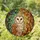 Barn Owl Autumn Foliage Tiffany Stained Glass Art - Golden Eyes Forest Mosaic Decor Stained Glass Suncatcher - 1