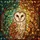 Barn Owl Autumn Foliage Tiffany Stained Glass Art - Golden Eyes Forest Mosaic Decor Stained Glass Suncatcher - 5