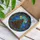 Stained Glass Christmas Tree Baubles Star Orbs Blue Sky Floral Border Holiday Gift Stained Glass Suncatcher - 3