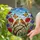 Tiffany Stained Glass Songbirds Wildflowers - Intricate Jewel Tone Butterfly Mosaic Art Stained Glass Suncatcher - 2