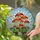 Fantastical Intricate Jewel Tone Mushroom Daisy Golden Moon Stained Glass Home Decor Gift Stained Glass Suncatcher - 2