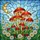 Fantastical Intricate Jewel Tone Mushroom Daisy Golden Moon Stained Glass Home Decor Gift Stained Glass Suncatcher - 5
