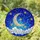 Upward Crescent Moon Golden Stars Starry Night Tiffany Stained Glass Decor Stained Glass Suncatcher - 1
