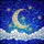 Upward Crescent Moon Golden Stars Starry Night Tiffany Stained Glass Decor Stained Glass Suncatcher - 5