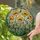 Golden Orange Poppies Stained Glass Art - Tiffany Style Floral Mosaic Window Decor Gift Stained Glass Suncatcher - 2