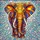Majestic Elephant Stained Glass Mosaic Art - Intricate Tiffany Style Jewel Tones Stained Glass Suncatcher - 5