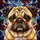 Pug Dog Head Stained Glass Art - Detailed Wrinkled Snout & Eyes Tiffany Style Mosaic Stained Glass Suncatcher - 5