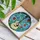 Cream Acoustic Guitar Tiffany Stained Glass - Vibrant Flower Bird Blue Sky Mosaic Art Stained Glass Suncatcher - 3