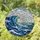 Curling Ocean Wave Crashing Foam Tiffany Glass - Deep Blue Turquoise Aqua Jewel Tone Stained Glass Suncatcher - 1