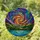 Stained Glass Celestial Spiral Vortex - Tiffany Style Mountain Water Landscape Stained Glass Suncatcher - 1