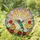 Hummingbird In-Flight Stained Glass Art, Flowers & Sunrays Sky Mosaic – Tiffany Style Decor Stained Glass Suncatcher - 1